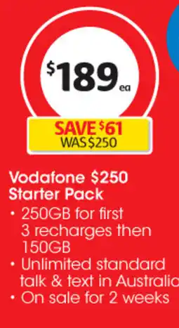 Coles Vodafone Starter Pack offer