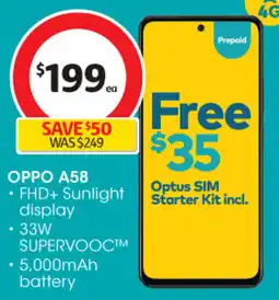 Coles Oppo a58 offer