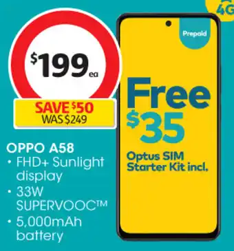 Coles Oppo a58 offer