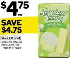 Woolworths Bubbleme Tropical Treats offer