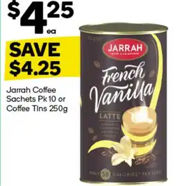 Woolworths Jarrah Coffee Sachets  or Coffee Tins offer