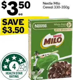 Woolworths Nestle Milo Cereal offer