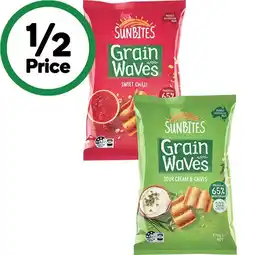 Woolworths Sunbites Grain Waves Wholegrain Chips 170g offer