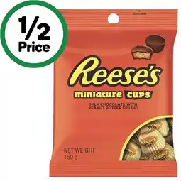 Woolworths Reese’s or Hershey’s Bites 120-150g offer