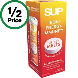 Woolworths SUP Iron + Energy + Immunity Melts Pk 30 offer