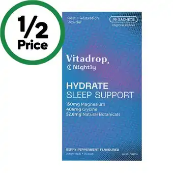 Woolworths Vitadrop Hydrate Sleep Support Pk 10 offer