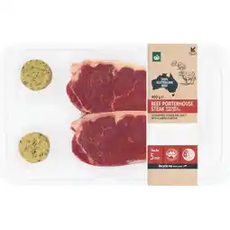 Woolworths Australian Beef Porterhouse Steak & Butter 400g offer