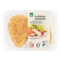 Woolworths Woolworths Chicken Schnitzel Varieties with RSPCA Approved Chicken 600g offer