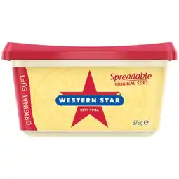 Woolworths Western Star Spreadable Butter 375g offer