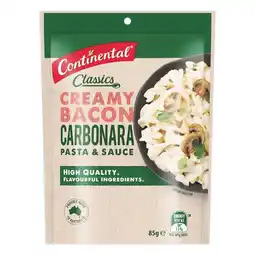 Woolworths Continental Pasta and Sauce Side Dish 85-105g offer