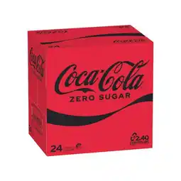 Woolworths Coca-Cola Classic, Zero Sugar or Diet Soft Drink Varieties 24 x 375ml offer