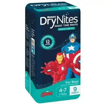 Woolworths Huggies DryNites Pk 8-10 offer