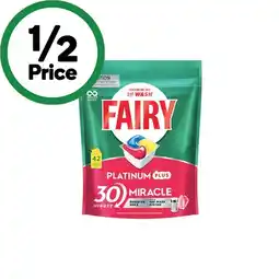 Woolworths Fairy Platinum Plus Dishwasher Tablets Pk 42 offer