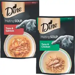 Woolworths Dine Melting Soup Wet Cat Food 40g offer