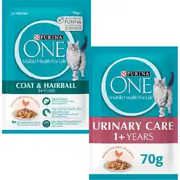 Woolworths Purina One Wet Cat Food 70g offer