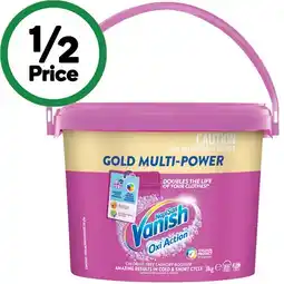 Woolworths Vanish Gold Multi-Power Stain Remover Powder 3 kg offer