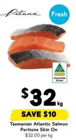 Drakes Tasmanian Atlantic Salmon Portions Skin On offer