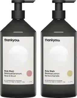 Coles Thankyou Body Wash 1 Litre offer