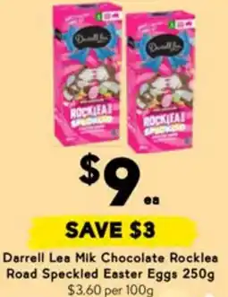 Drakes Darrell Lea Mik Chocolate Rocklea Road Speckled Easter Eggs offer