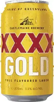 Coles XXXX Gold Block Cans 30x375mL offer