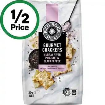 Woolworths Red Rock Deli Gourmet Crackers 130g offer