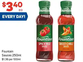 Foodland Fountain Sauces offer