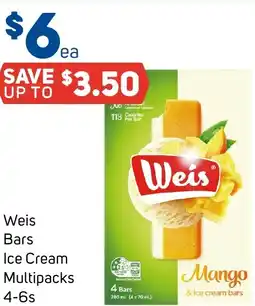 Foodland Weis Bars Ice Cream Multipacks 4-6s offer