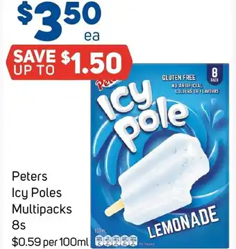 Foodland Peters Icy Poles Multipacks 8s offer