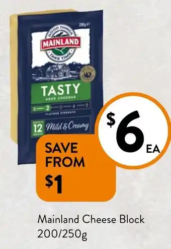 Foodworks Mainland Cheese Block offer