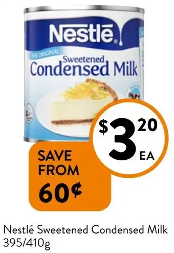 Foodworks Nestlé Sweetened Condensed Milk offer