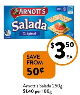 Foodworks Arnott's Salada offer