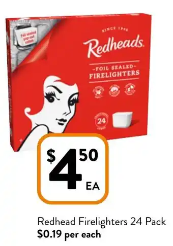 Foodworks Redhead Firelighters offer