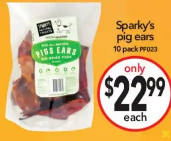 Cheap as Chips Sparky's pig ears offer