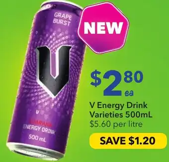 Ritchies V Energy Drink offer