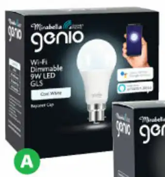 Woolworths Mirabella Genio Wi-Fi Dimmable LED GLS 9W BC CW PK1 offer