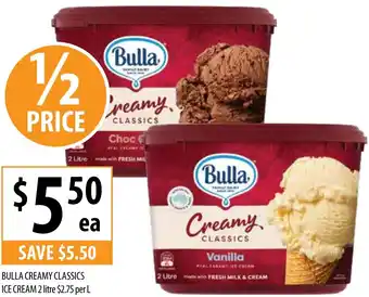 Supabarn Bulla creamy classics ice cream offer