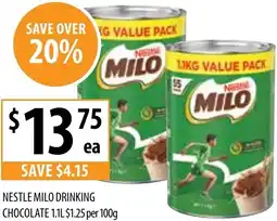 Supabarn Nestle milo drinking chocolate offer