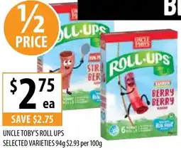 Supabarn Uncle toby's roll ups offer