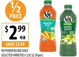 Supabarn V8 power blend juice offer