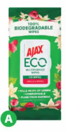 Woolworths Ajax Eco Antibacterial Disinfectant Cleaning Wipes offer