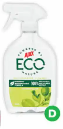 Woolworths Ajax Eco Multipurpose Or Bathroom Cleaner 450ml offer