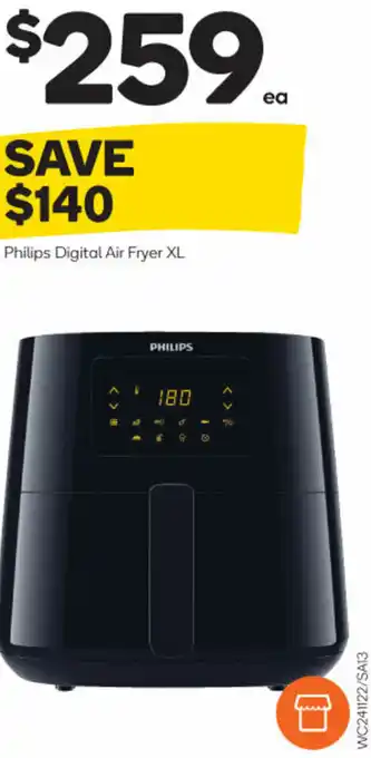 Woolworths Philips Digital Air Fryer XL offer