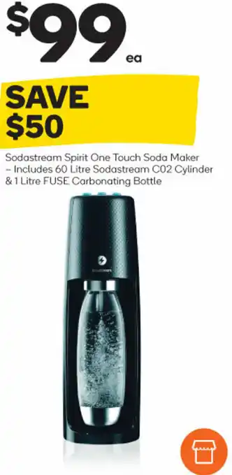 Woolworths Sodastream Spirit One Touch Soda Maker offer
