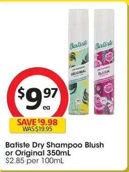 Coles Batiste Dry Shampoo Blush or Original offer