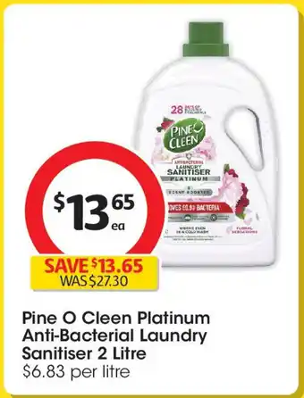 Coles Pine O Cleen Platinum Anti-Bacterial Laundry Sanitiser offer