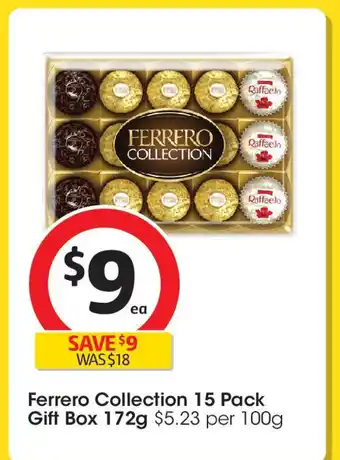 Coles Ferrero Collection 15 Pack Gift Box offer