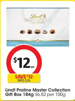 Coles Lindt Praline Master Collection Gift Box offer