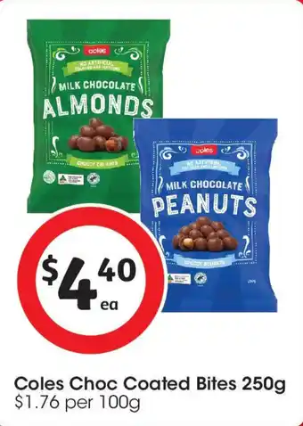 Coles Coles Choc Coated Bites offer