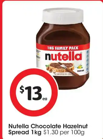 Coles Nutella Chocolate Hazelnut Spread offer