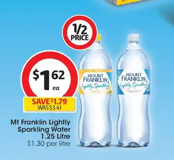 Coles Mt Franklin Lightly Sparkling Water offer